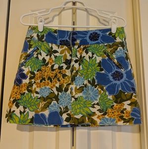 American Eagle Denim Floral Skirt